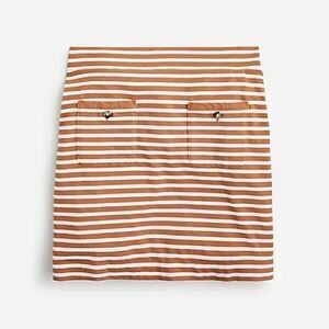J. Crew | Knit Mini Skirt in Pecan Natural Gigi Stripe | M